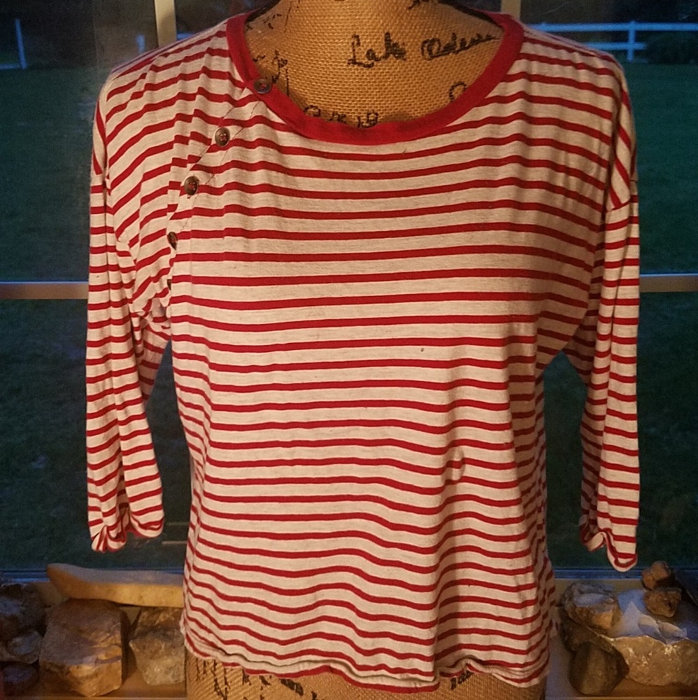 Striped Semi Crop Top